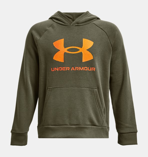 Under Armour Boys' UA Rival Fleece Big Logo Print Fill Hoodie (Extended Size)